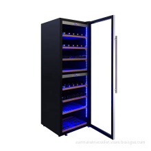 High Quality 180 Bottles Freestanding Black Wine Fridge